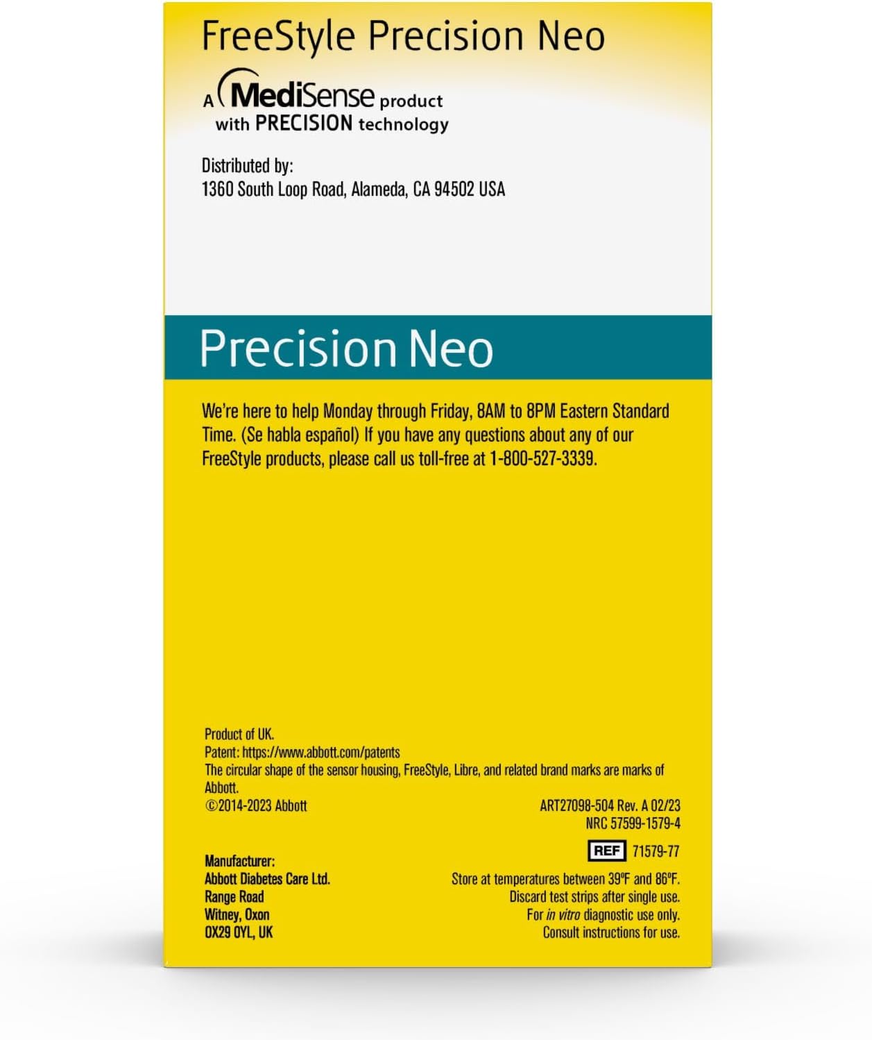 FreeStyle Precision Neo Test Strips 50 Count β Blood Glucose Monitoring with Extra Discount