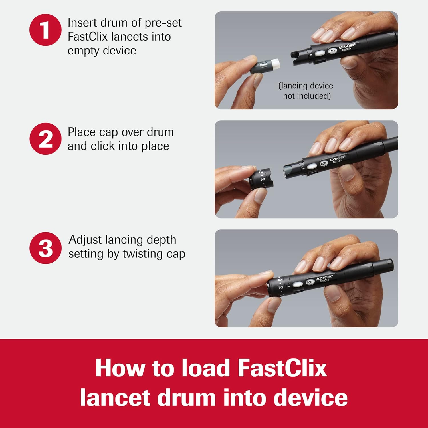 Accu-Chek FastClix Lancets 102 Count – Preloaded 30G Lancets for Glucose Monitoring