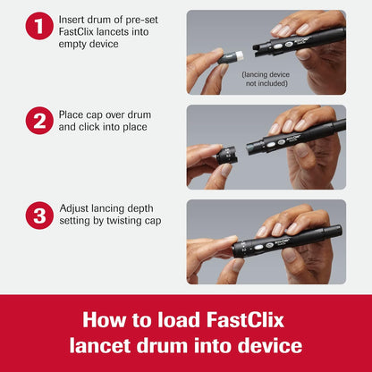 Accu-Chek FastClix Lancets 102 Count – Preloaded 30G Lancets for Glucose Monitoring