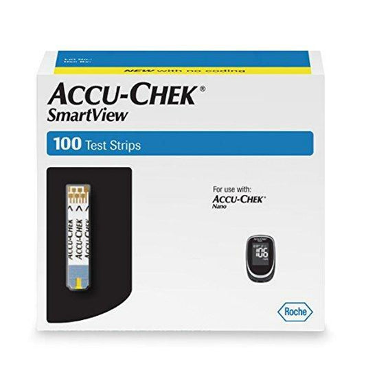 Accu Chek Smartview Test Strips 100ct – No-Coding Diabetic Strips for Blood Glucose Monitoring