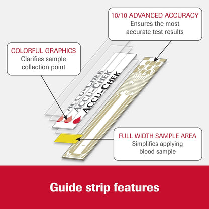 Accu-Chek Guide Test Strips 100-count box for diabetes monitoring