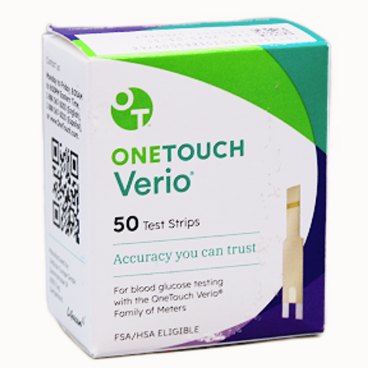 OneTouch Verio Test Strips 50 count – Blood Glucose Monitoring Strips for OneTouch Verio Meters