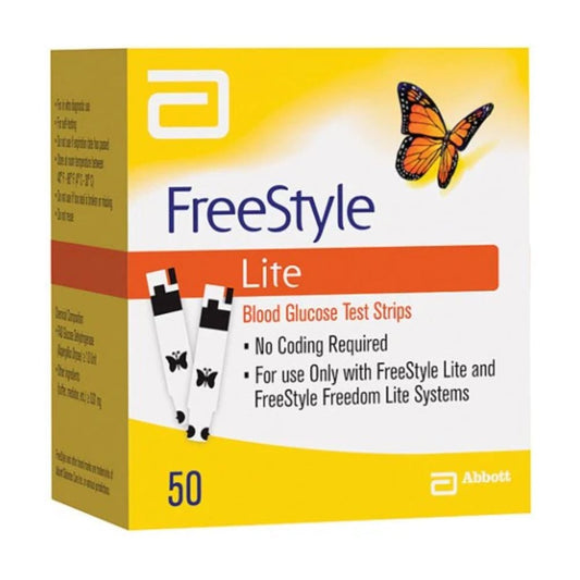 Freestyle Lite Test Strips 50 Ct – No-Coding Blood Glucose Test Strips for Diabetes Management